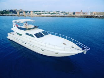 Private 4-hour yacht cruise with 3 swimming stops in Rhodes